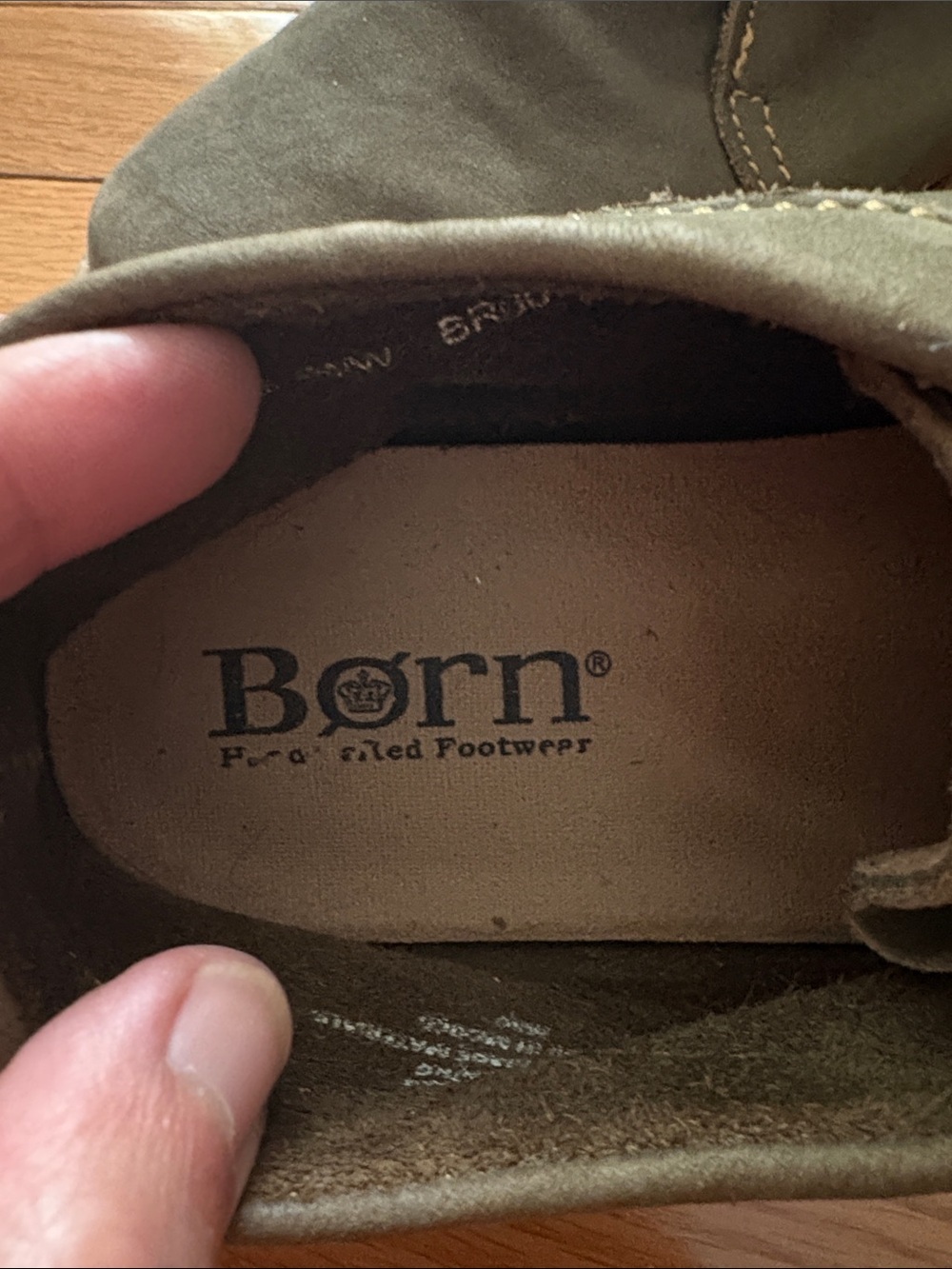 Born Women's Chukka Boots in Olive with Brown Laces - Picture 2 of 10